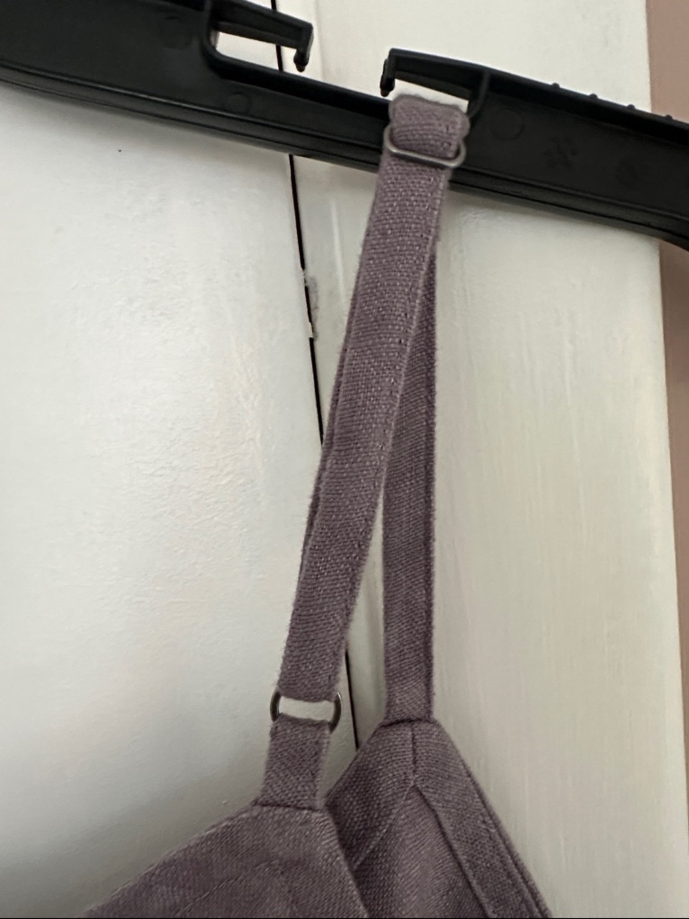 Garnet Hill Linen Lavender-Mauve Slip Midi Dress, purple linen summer dress - Picture 7 of 14